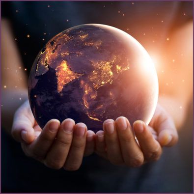 An Image of Hand Holding the Earth