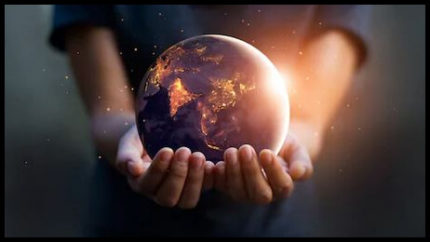 An Image of Hand Holding the Earth