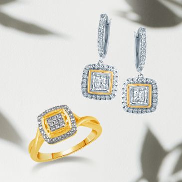Diamond Fashion Earring-Ring Set
