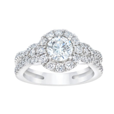 Platinum 1.61ctw Diamond Ring