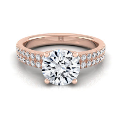 Round diamond engagement ring