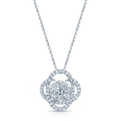 Diamond crossed knot pendant