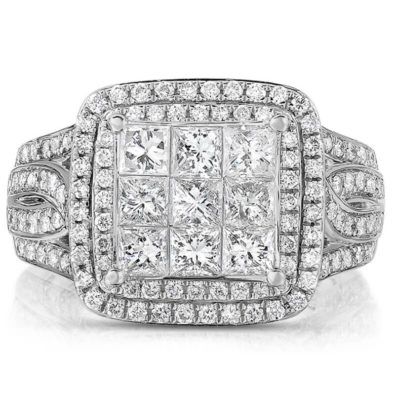 Princess Quad Engagement Ring