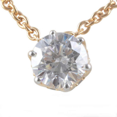 14K Yellow Gold and Diamond Pendant