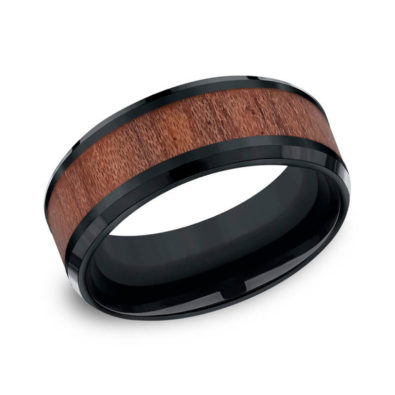 8mm Black Comfort Fit Cobalt Band