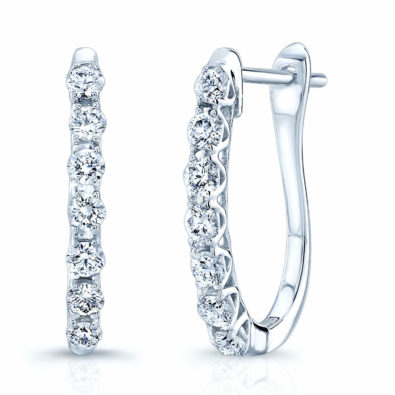 Diamond hoop earrings