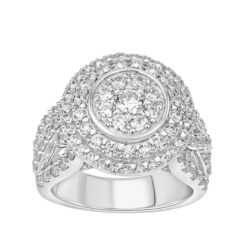 Multi-stone center engagement ring