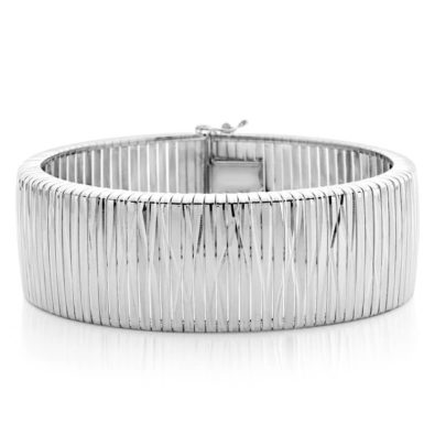 14K Italian White Gold Bracelet