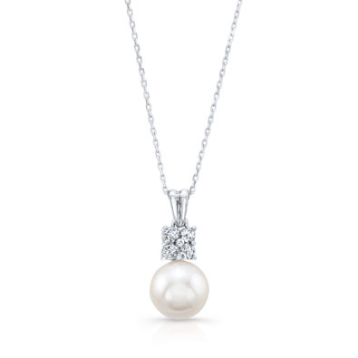 14K white gold pendant