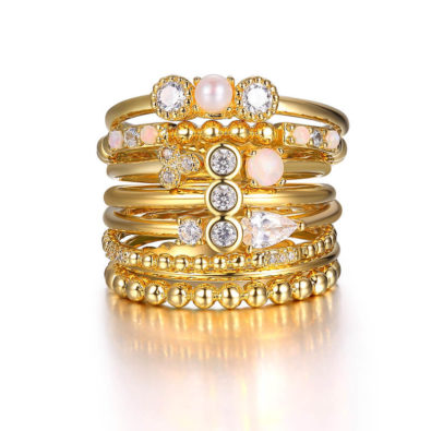 18K Gold Plated Stacking Rings