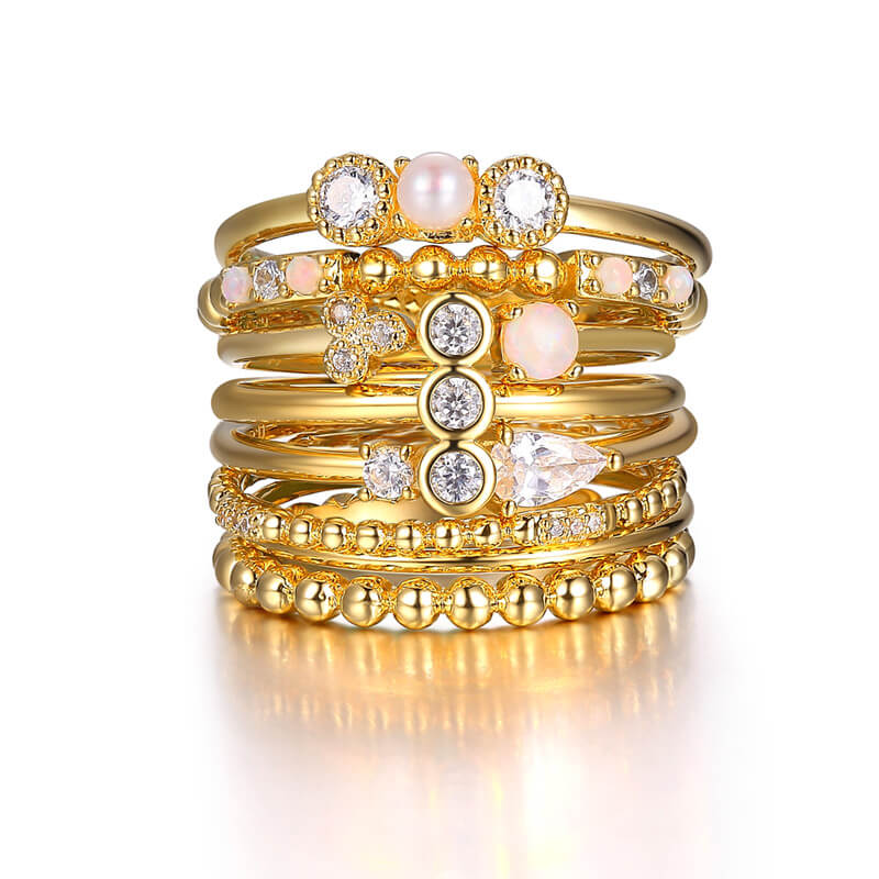 18k Gold-plated Stacking Rings