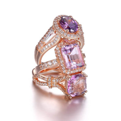 18K Gold Plated Stacking Silver Rings