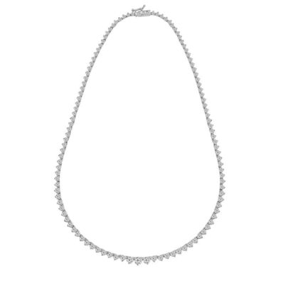 14K White Gold Diamond Necklace