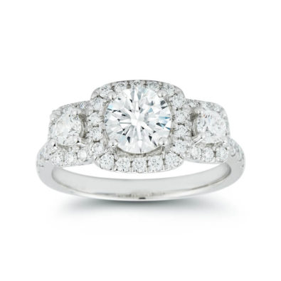 Platinum 1.80ctw Round Diamond Ring