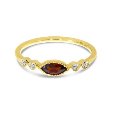 Garnet Marquis Stackable Ring