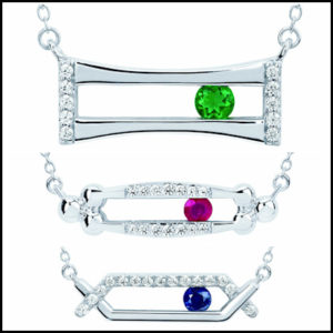 Silver Sets with emerald, Ruby, and Sapphire