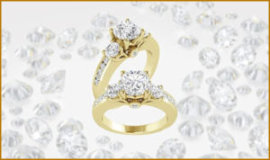 Gold and Diamond Rings