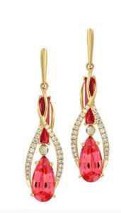 Chatham Diamond and Ruby Earrings
