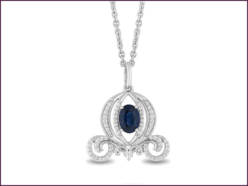 Blue Gemstone Diamond Pendant