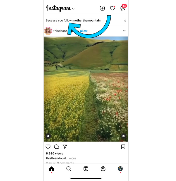 Instagram Suggested Post Notification Image