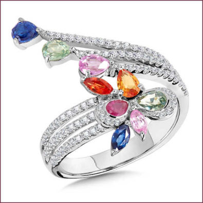 rainbow diamond ring from a wholesale jewelry supplier