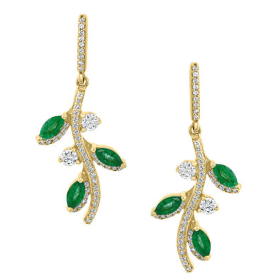 Branch Emerald Earrings