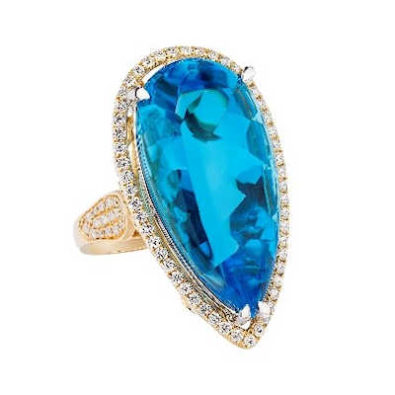 Swiss Blue Topaz Ring