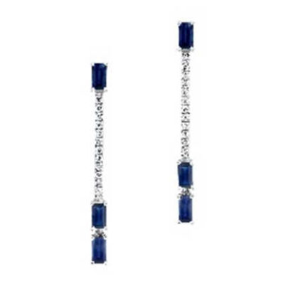 Sapphire and Diamond Earrings