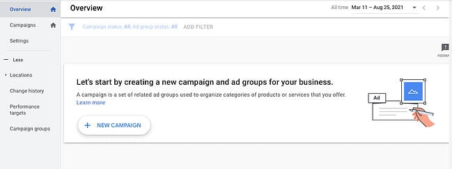  Create a New Campaign in Google Ads Account Image

