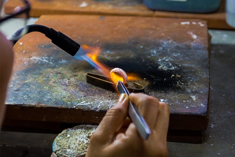 Forging and Heating Torch for Making Silver Jewelry Ring 