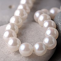 A Beautiful Pearl Necklace and Earrings