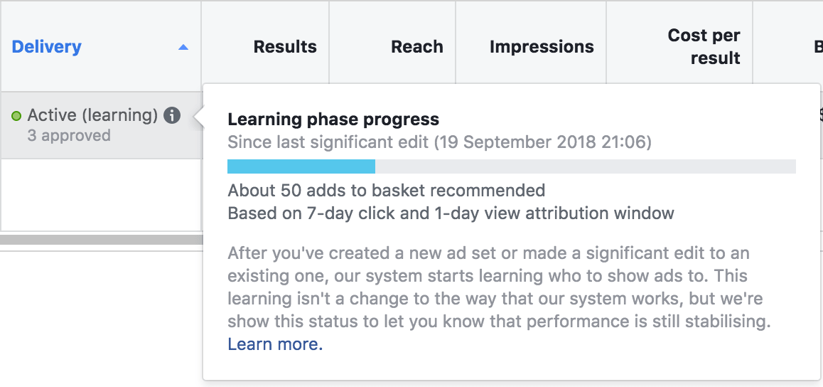 scaling facebook ads by watching your learning phase