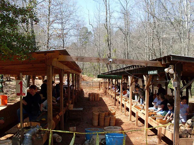 gem sluice, Hiddenite, NC